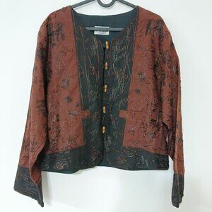 Vintage Her Style embroidered sample jacket, boho cotton, size M